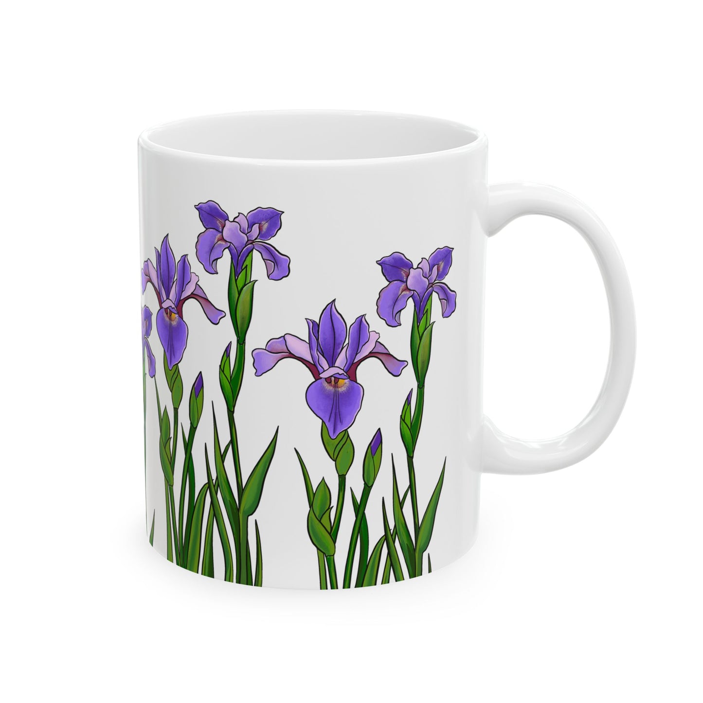 Palestinian National Flower - Faqqua Iris Ceramic Mug