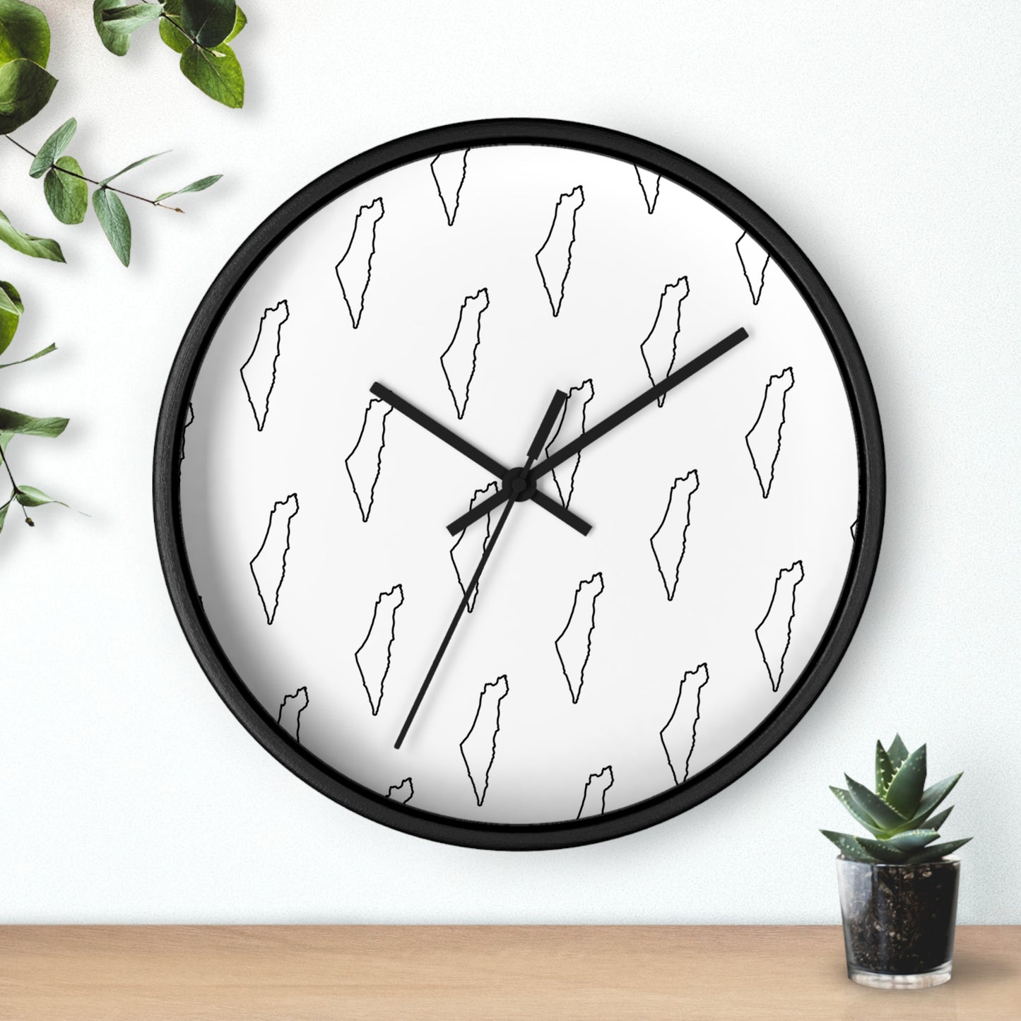 Palestine Map Wall Clock