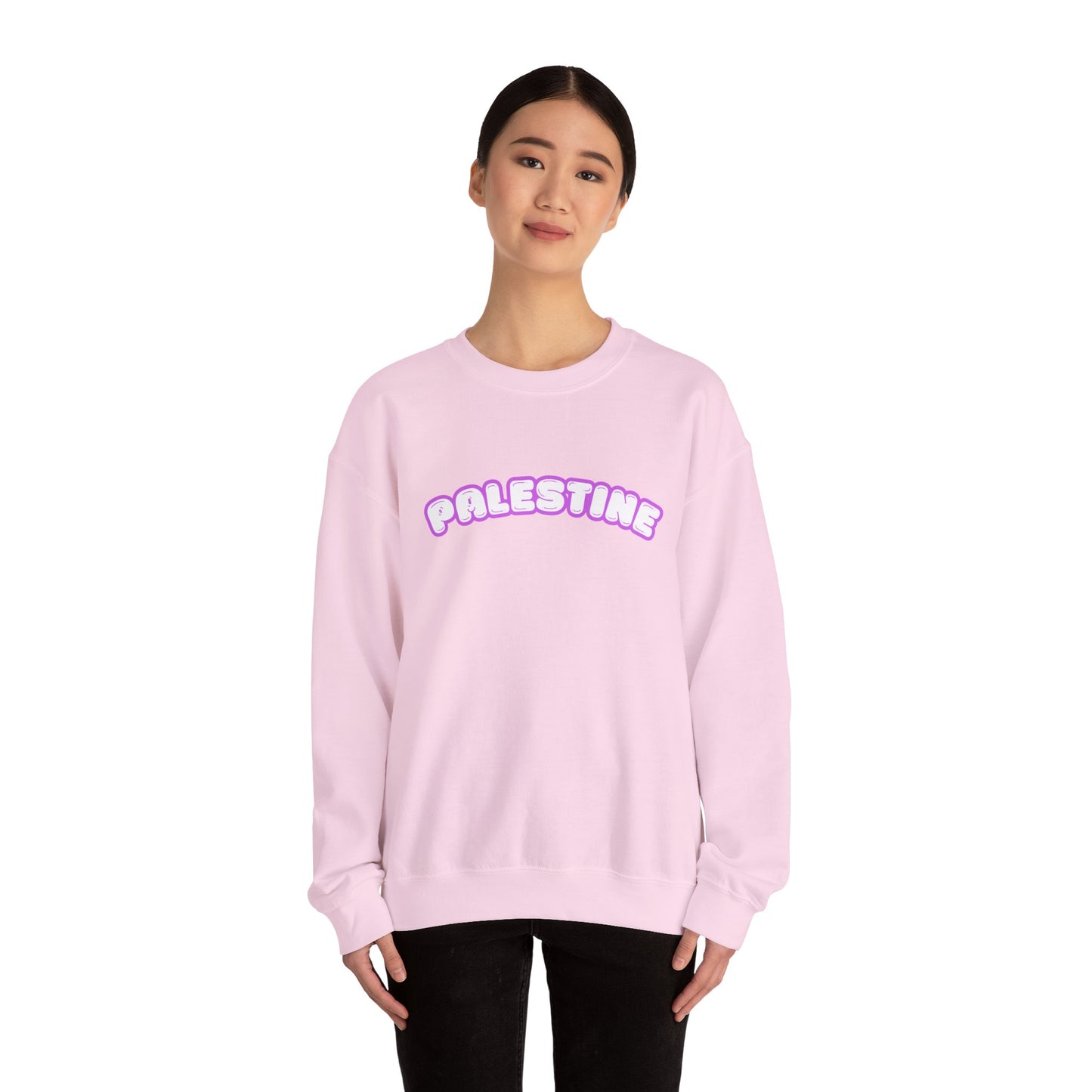 Palestine - Pink - Gildan Unisex Heavy Blend™ Crewneck Sweatshirt