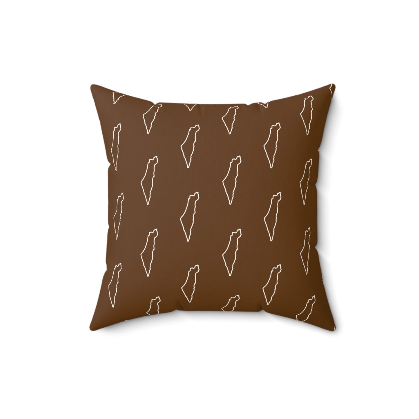 Palestine Map Outline - Polyester Square Pillow