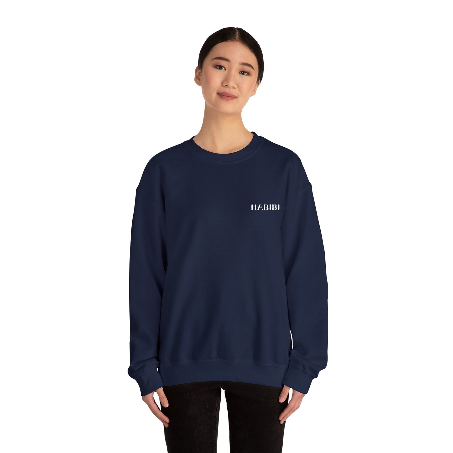 "Habibi" Embroidered Crewneck Sweatshirt