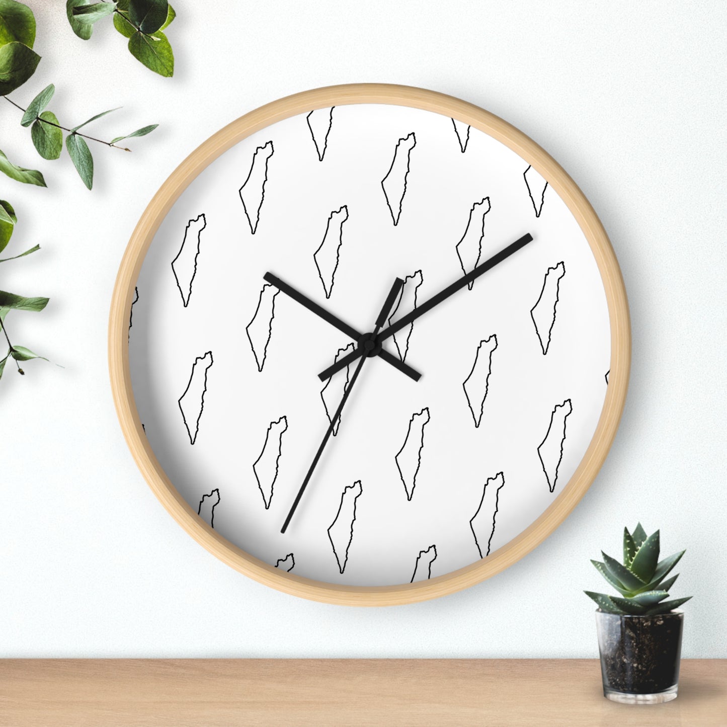 Palestine Map Wall Clock