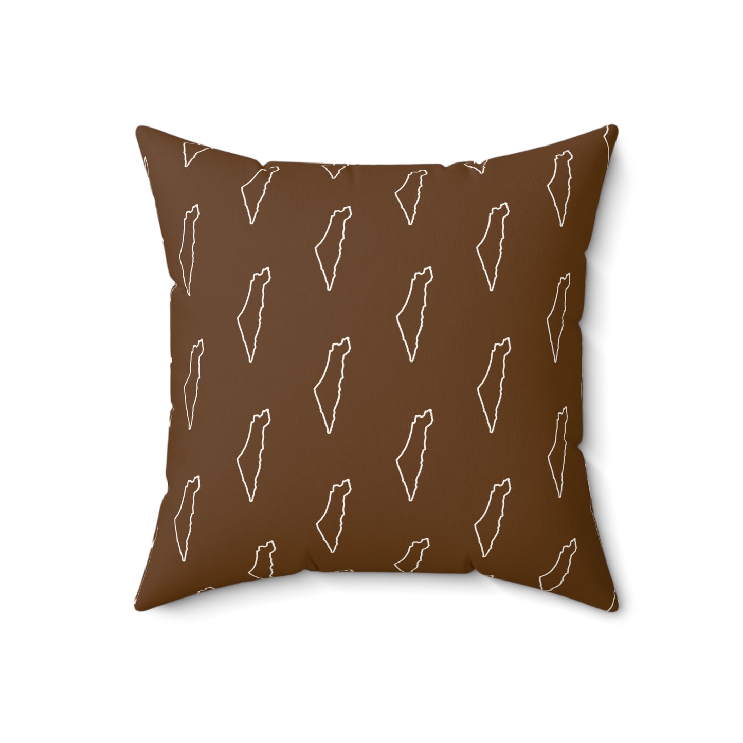 Palestine Map Outline - Polyester Square Pillow