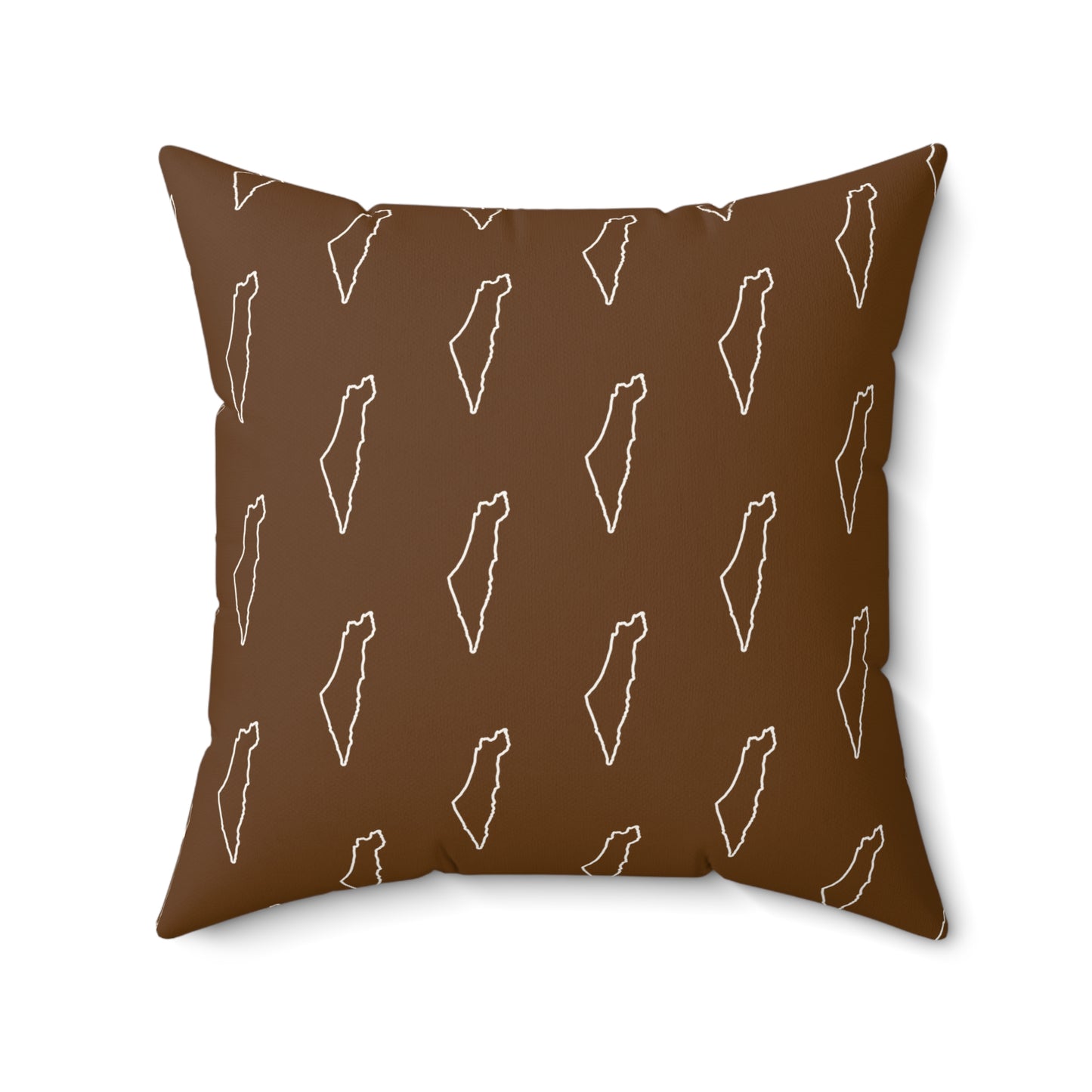 Palestine Map Outline - Polyester Square Pillow