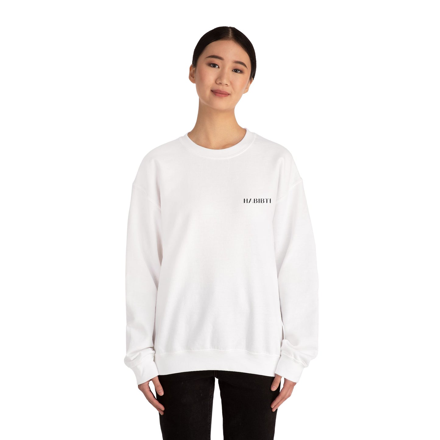 "Habibti" Embroidered Crewneck Sweatshirt