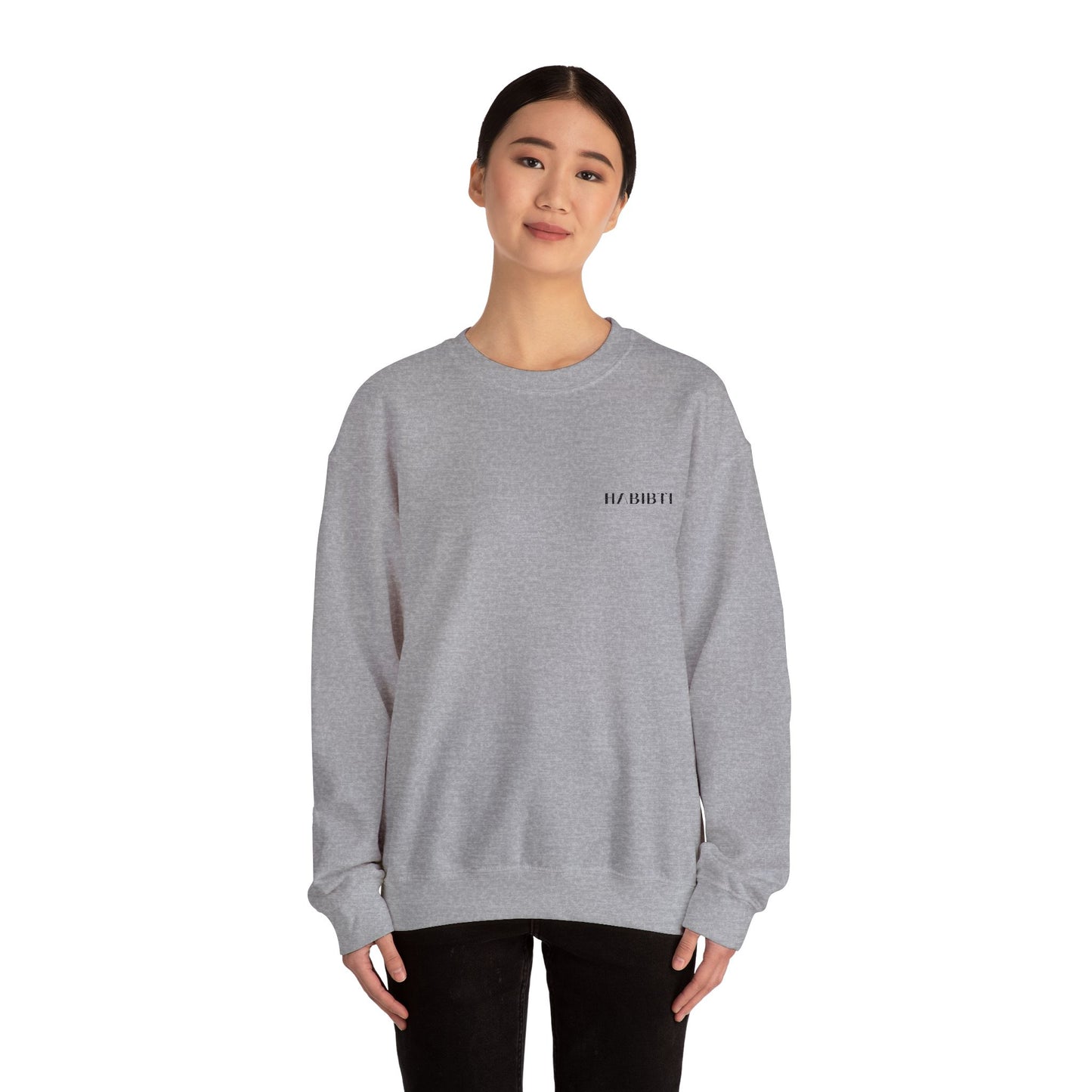 "Habibti" Embroidered Crewneck Sweatshirt