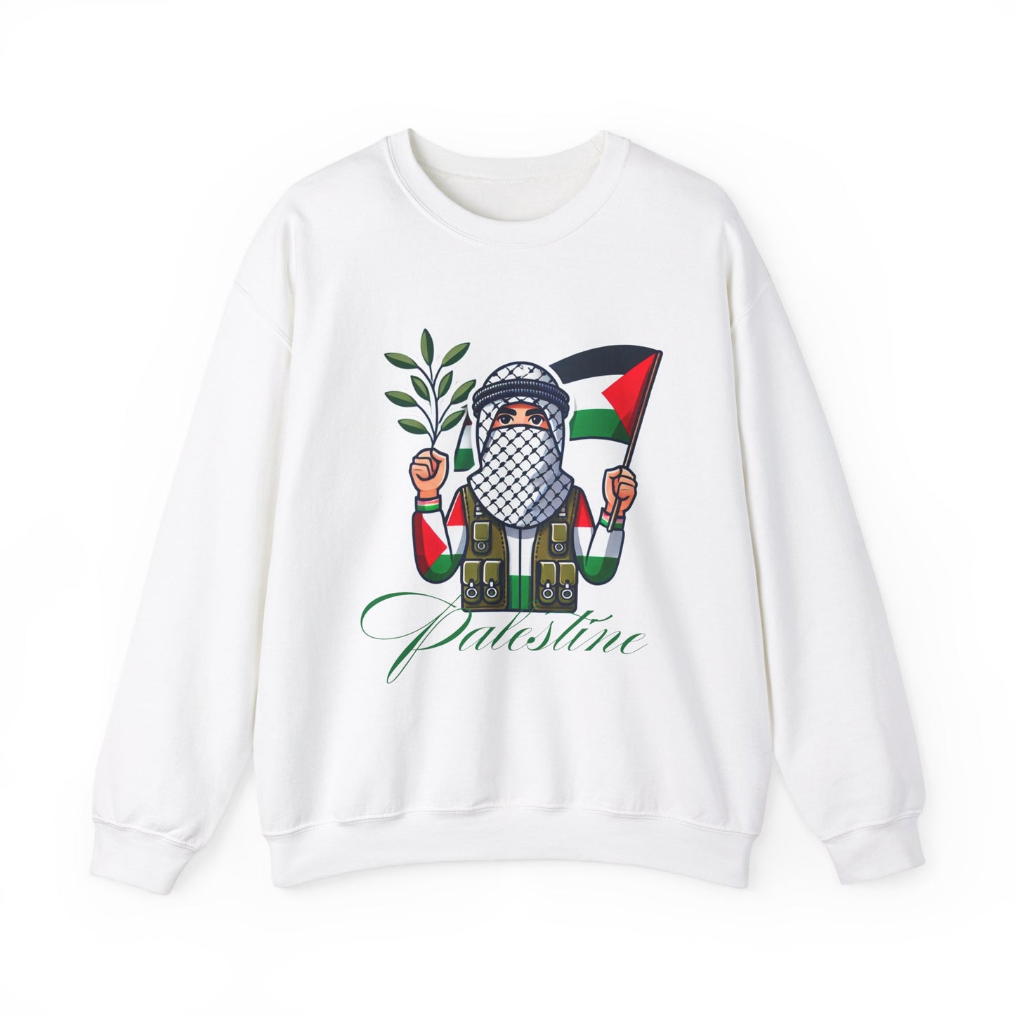 Resist Cotton Crew Neck | Cartoon-Style Sweatshirt