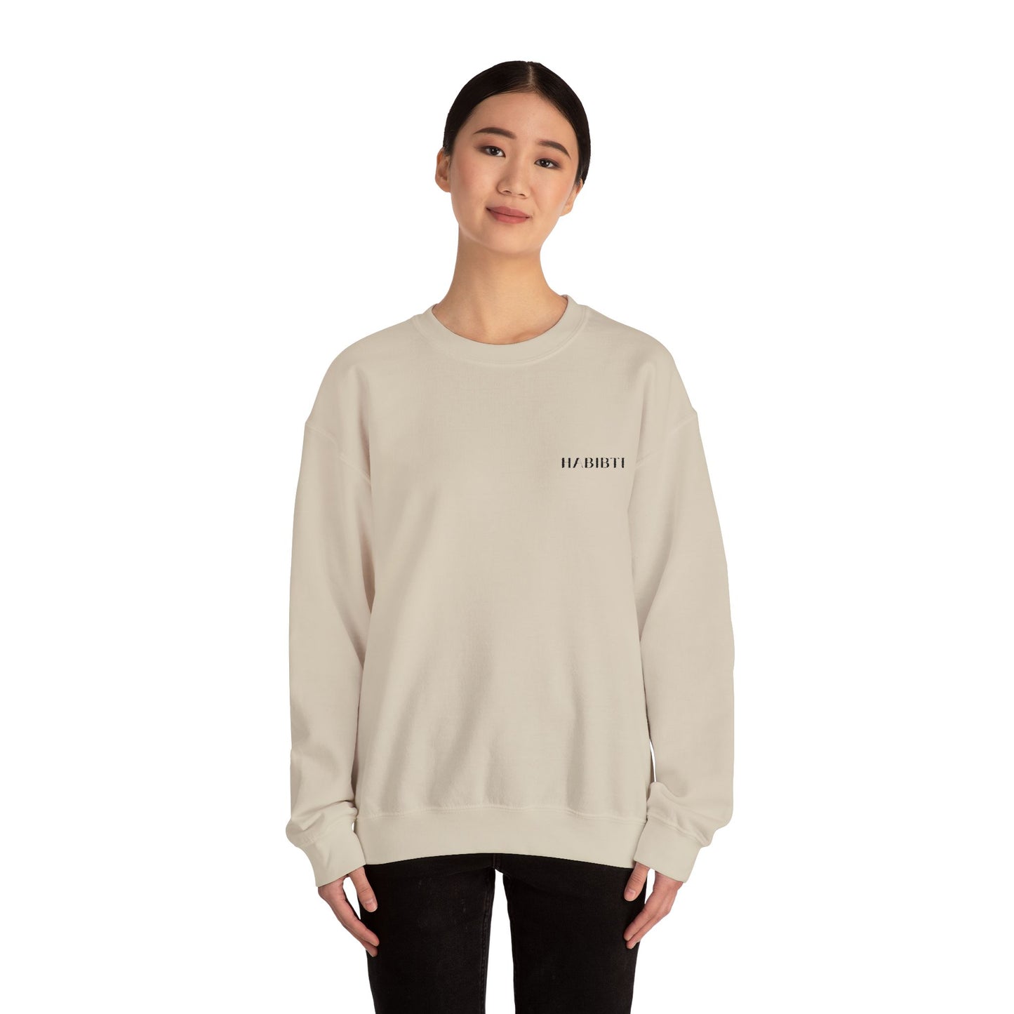 "Habibti" Embroidered Crewneck Sweatshirt