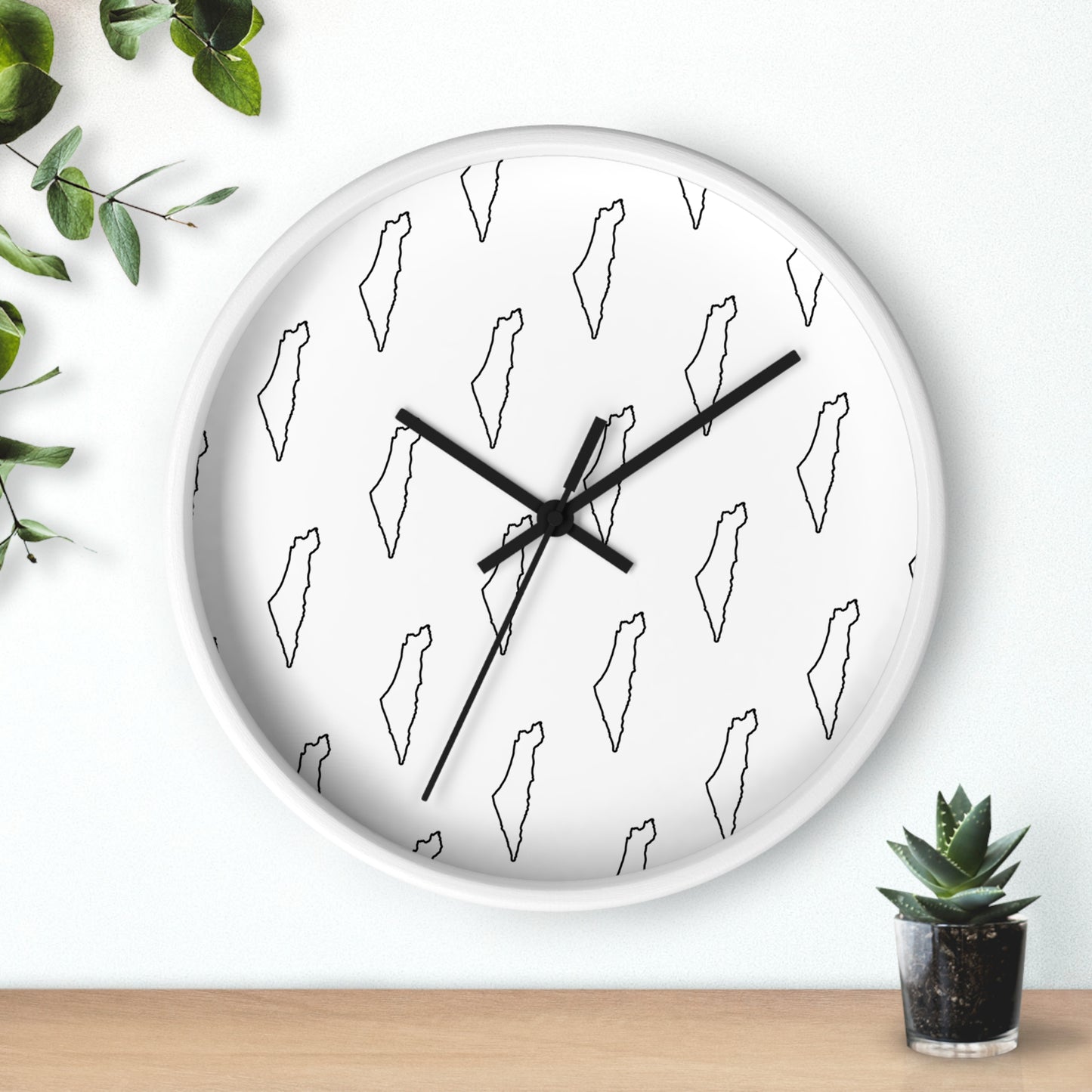 Palestine Map Wall Clock