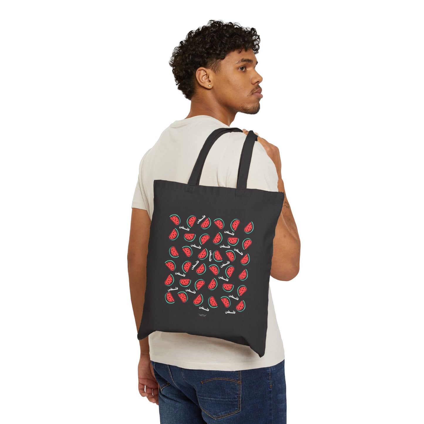 Canvas Tote Bag - Watermelon Pattern