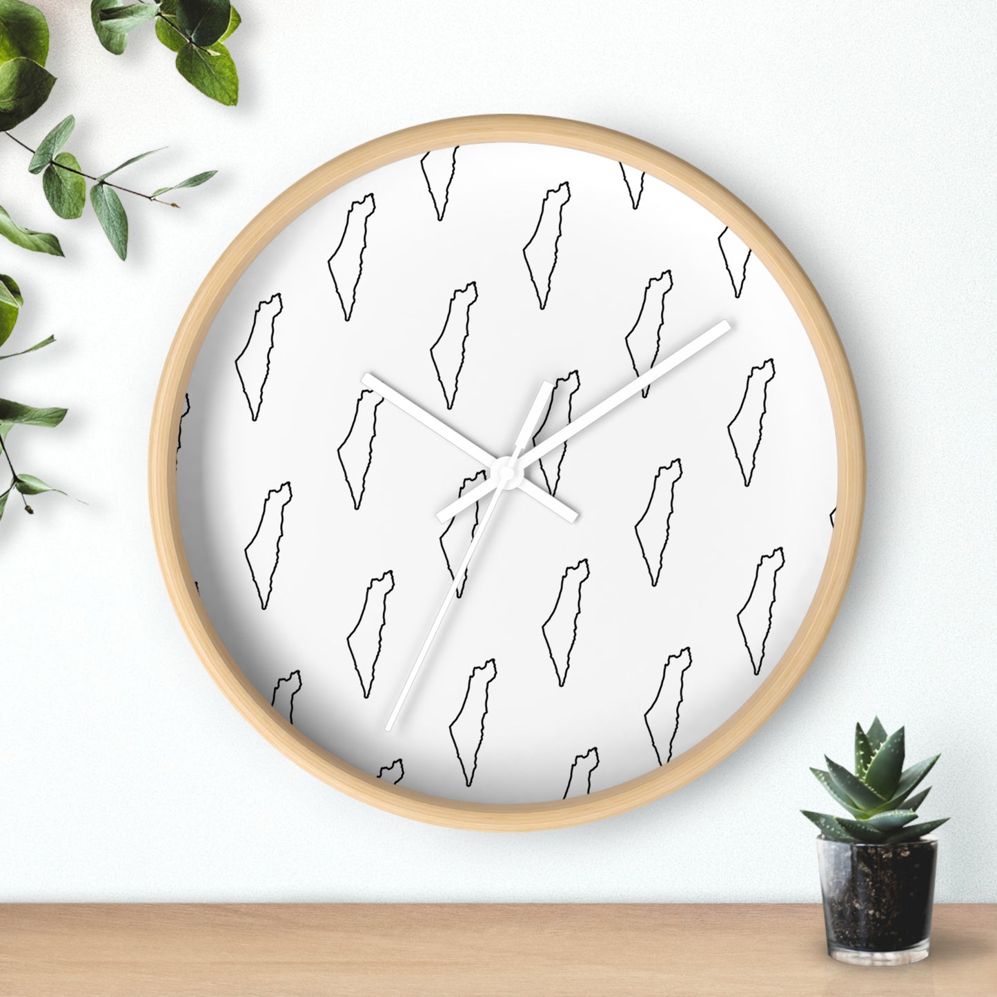 Palestine Map Wall Clock
