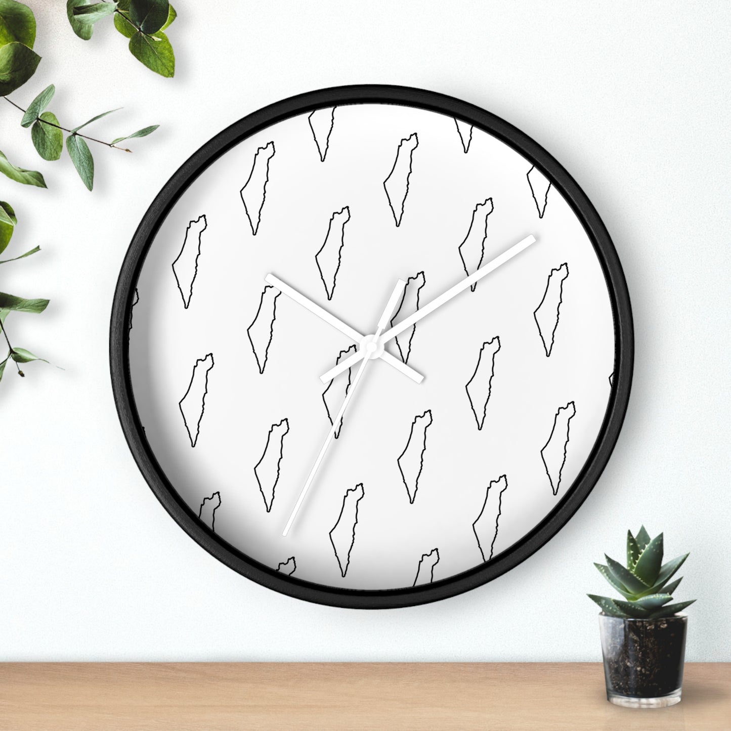 Palestine Map Wall Clock