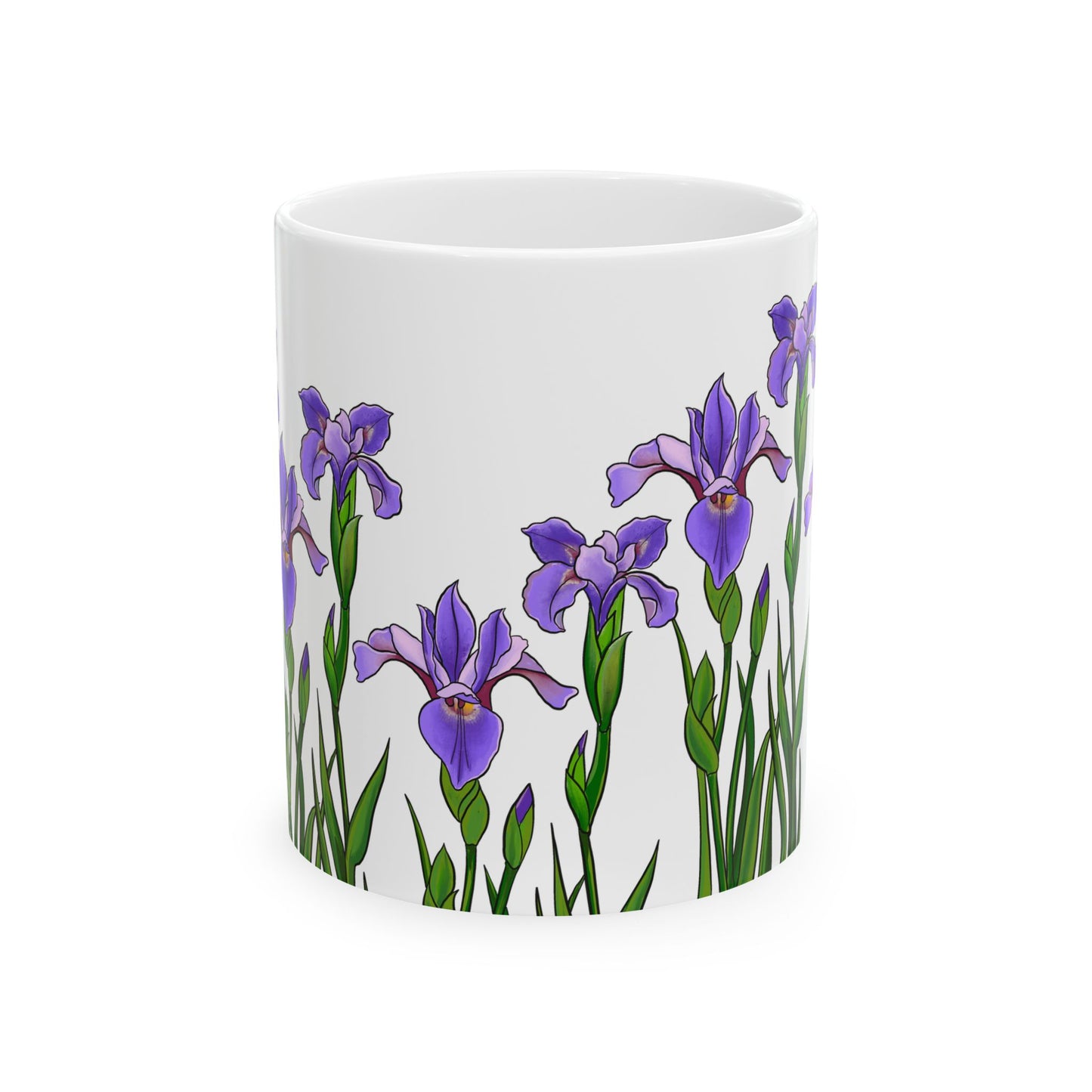 Palestinian National Flower - Faqqua Iris Ceramic Mug