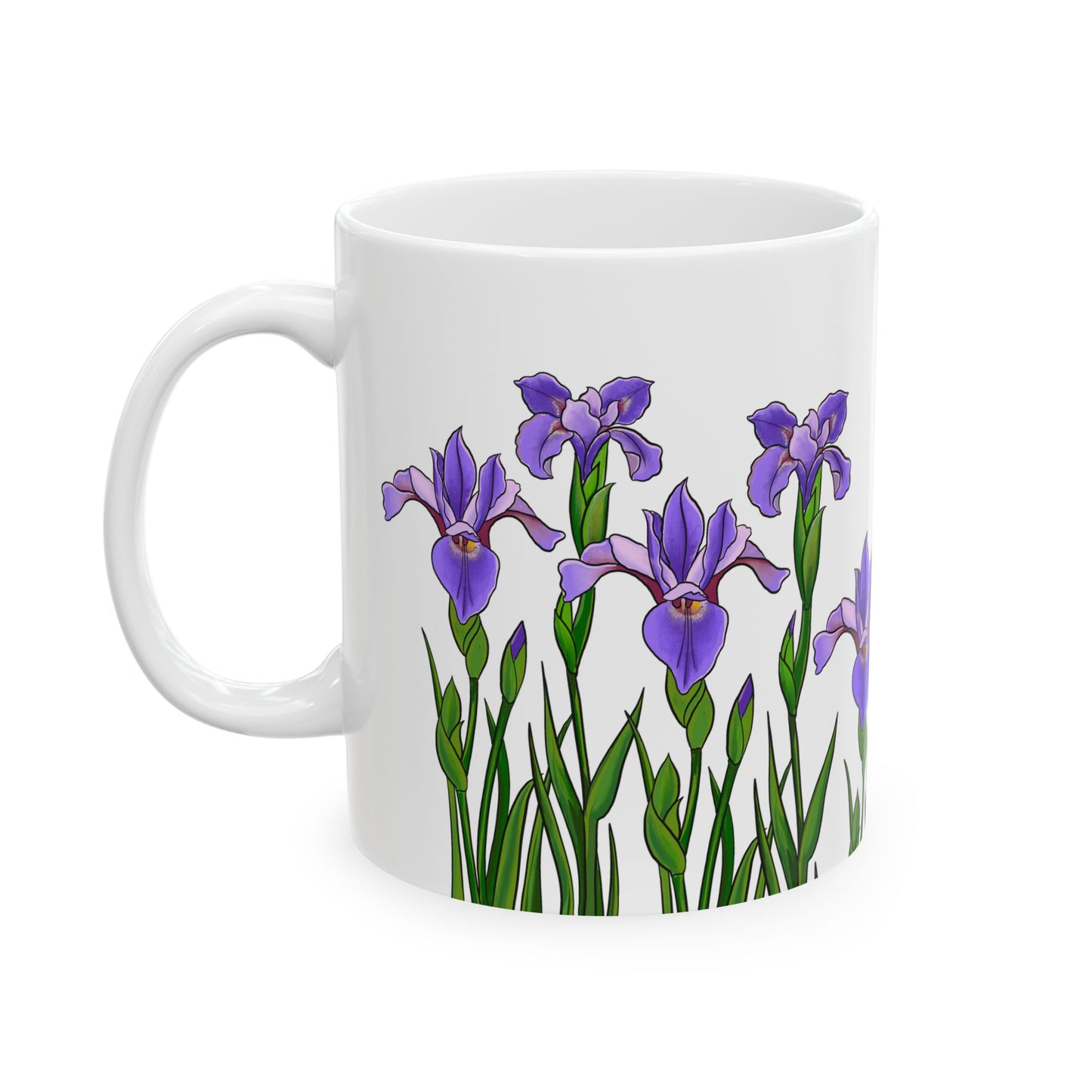 Palestinian National Flower - Faqqua Iris Ceramic Mug