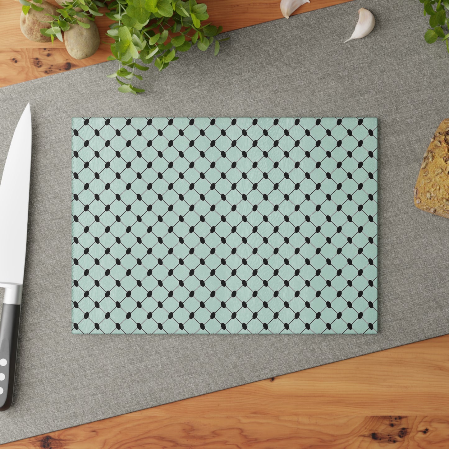 Glass Cutting Board - Keffiyah print