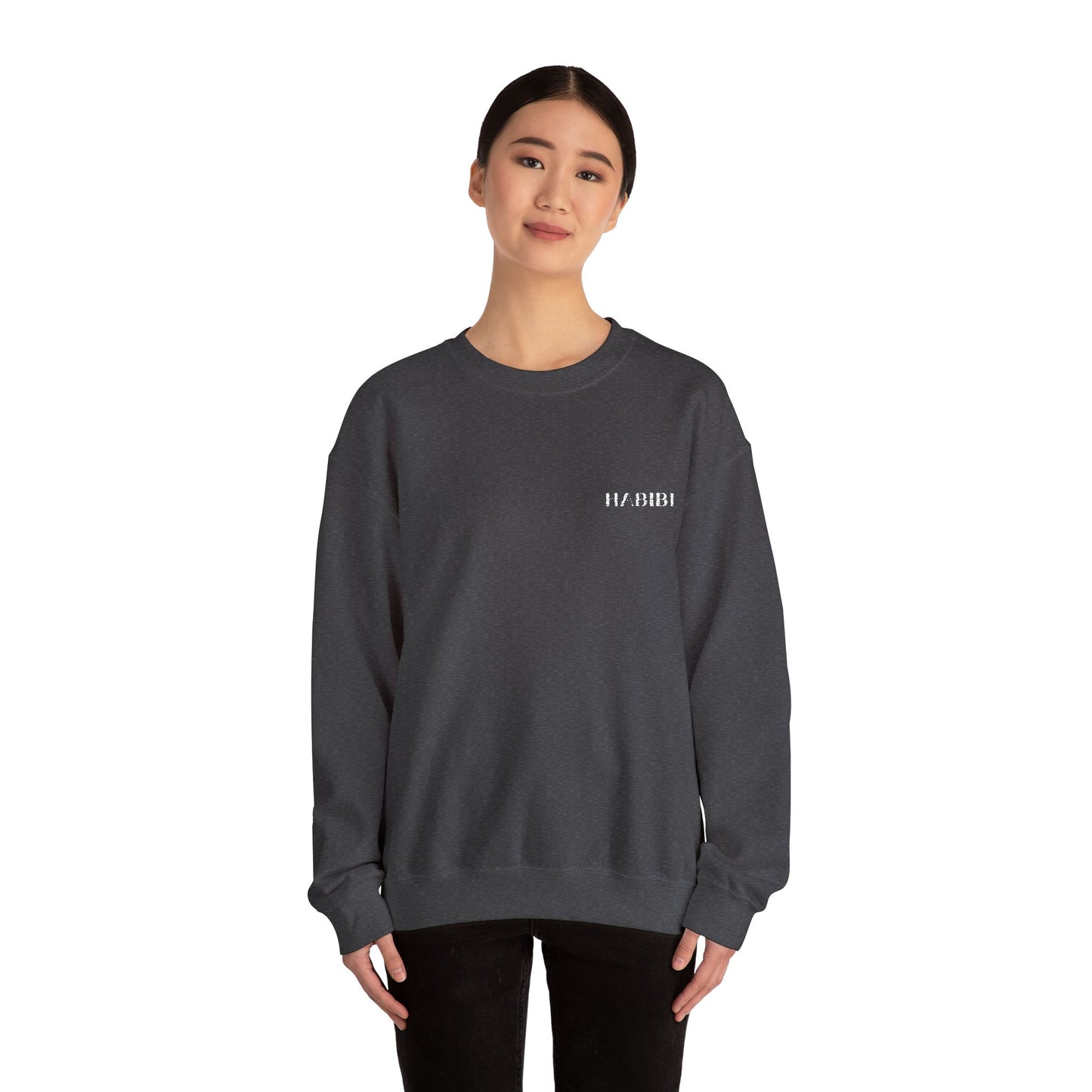"Habibi" Embroidered Crewneck Sweatshirt