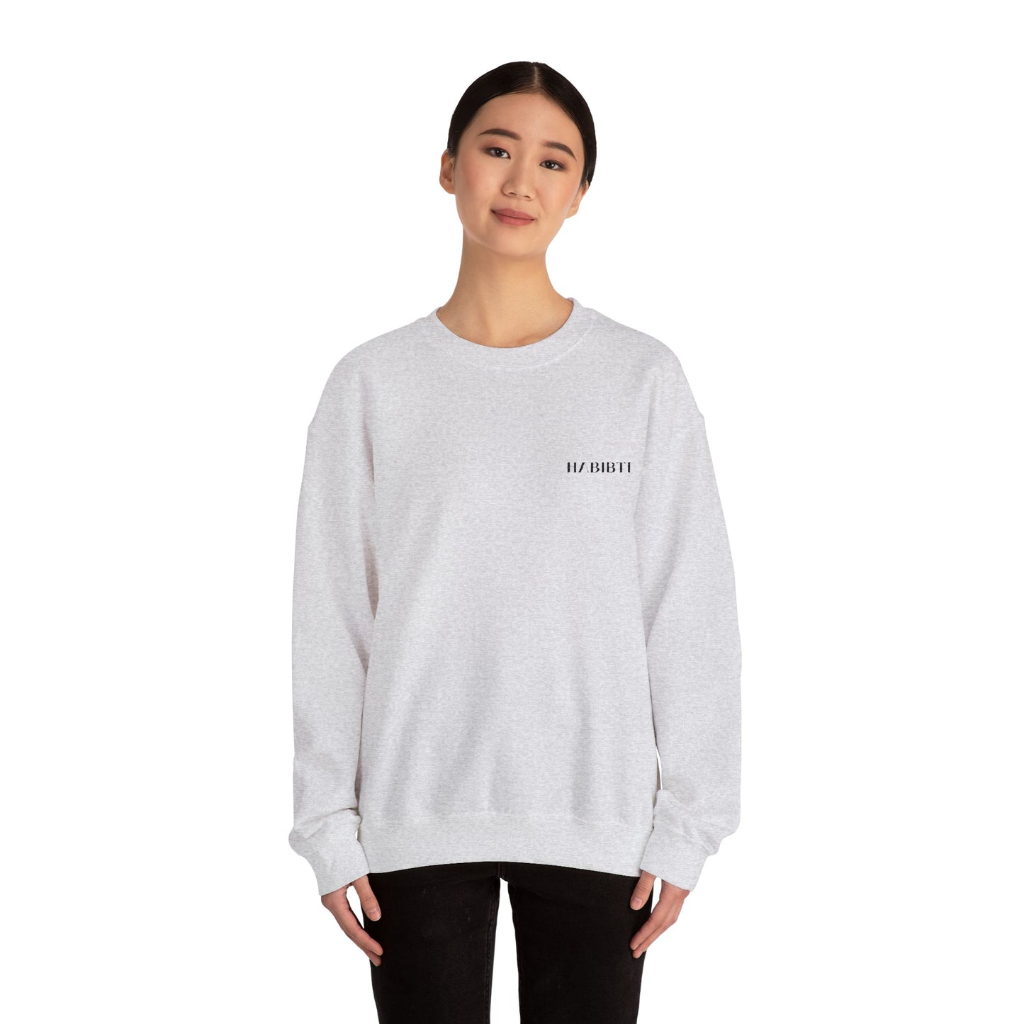 "Habibti" Embroidered Crewneck Sweatshirt