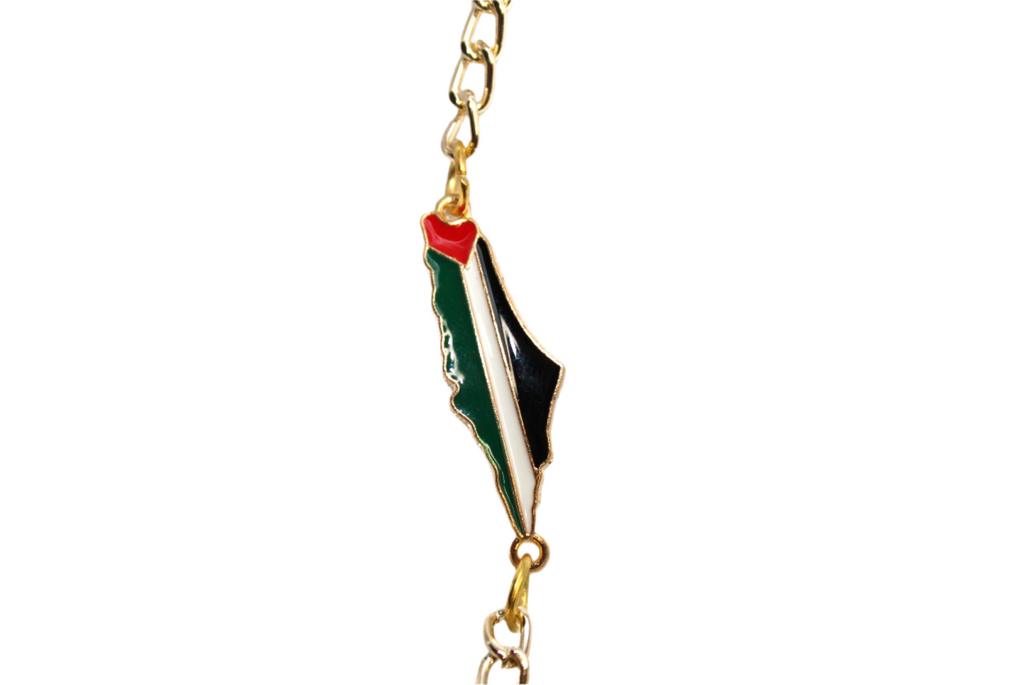 Gold Chain Palestine Map Bracelet