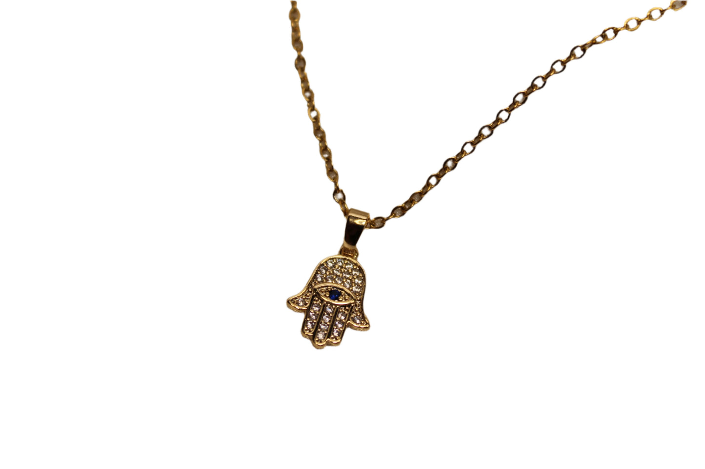 Hamsa Hand Necklace - Gold