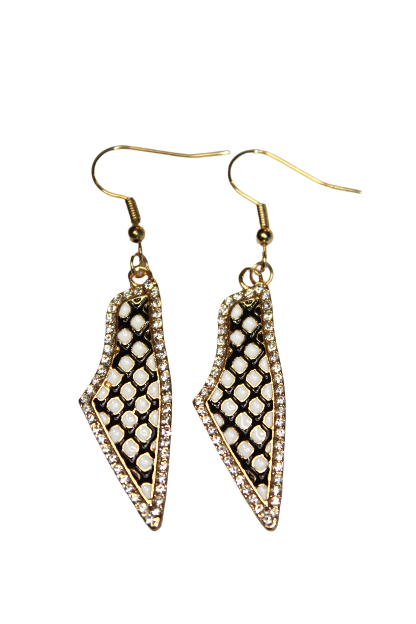Palestine Map - Diamond Keffiyah Design Earrings