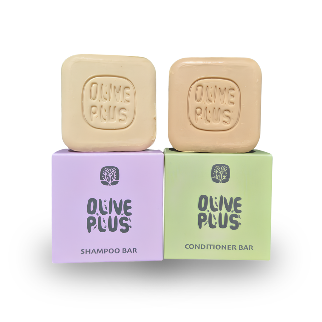 Olive Plus Shampoo & Conditioner Bar Duo – Eco‑Friendly Hair Care