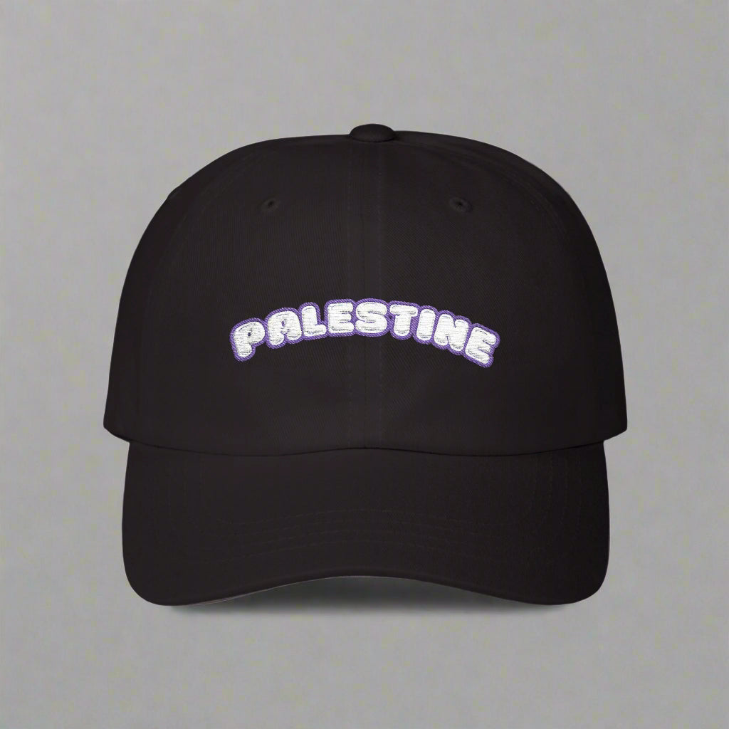 Palestine Hat - Purple and White Embroidery