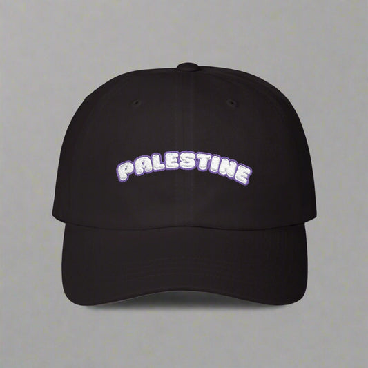 Palestine Hat - Purple and White Embroidery