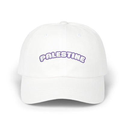 Palestine Hat - Purple and White Embroidery