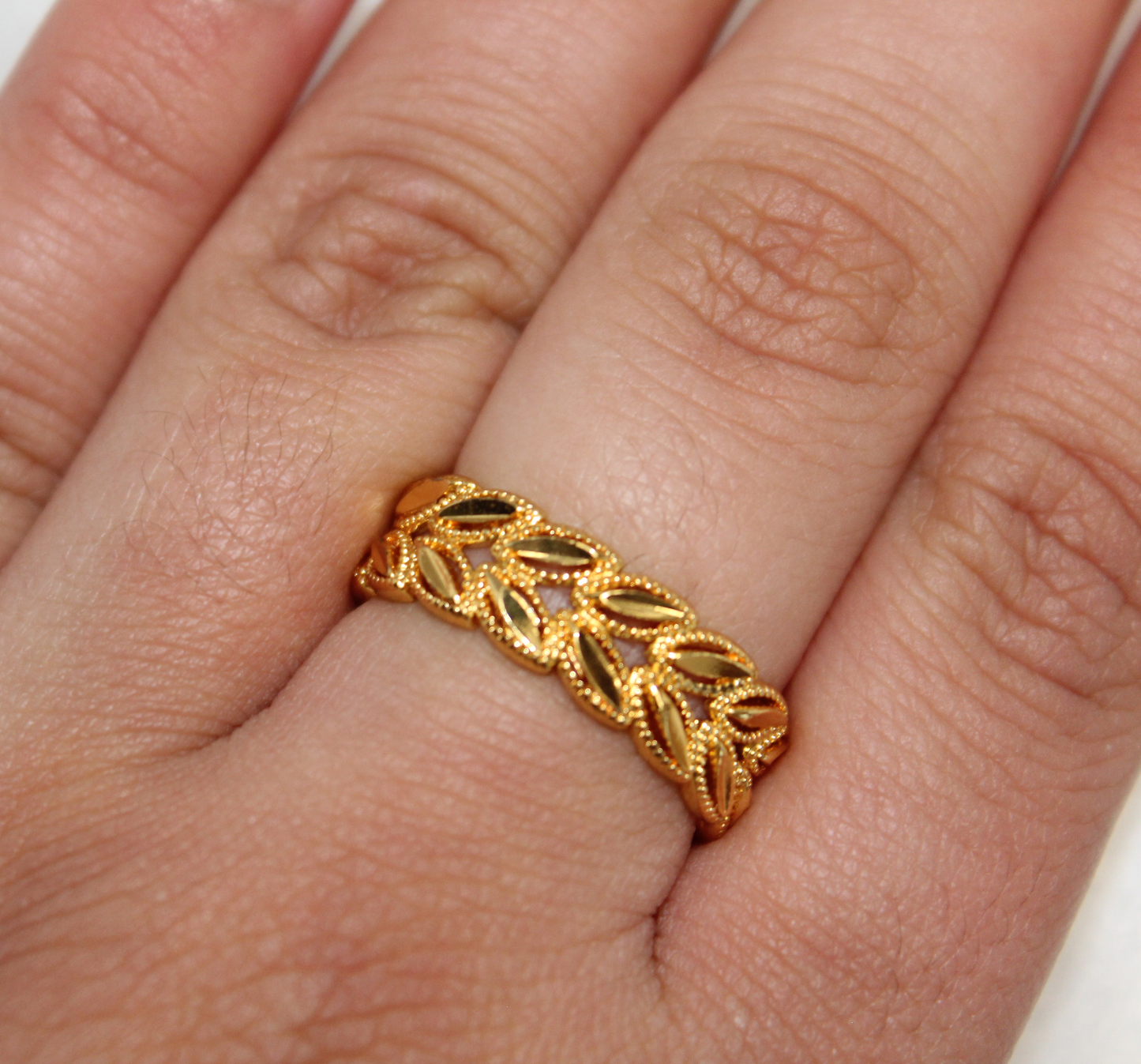 Olive Branch Band - Gold 18K