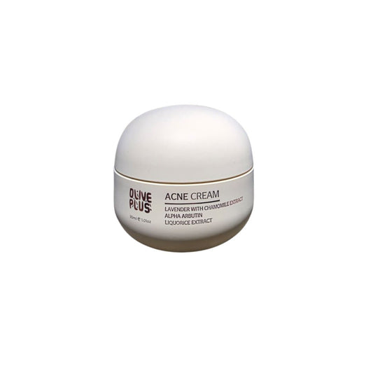 Olive Plus Acne Cream with salicylic acid and jojoba oil for blemish and breakout prone skin handcrafted in Palestine
