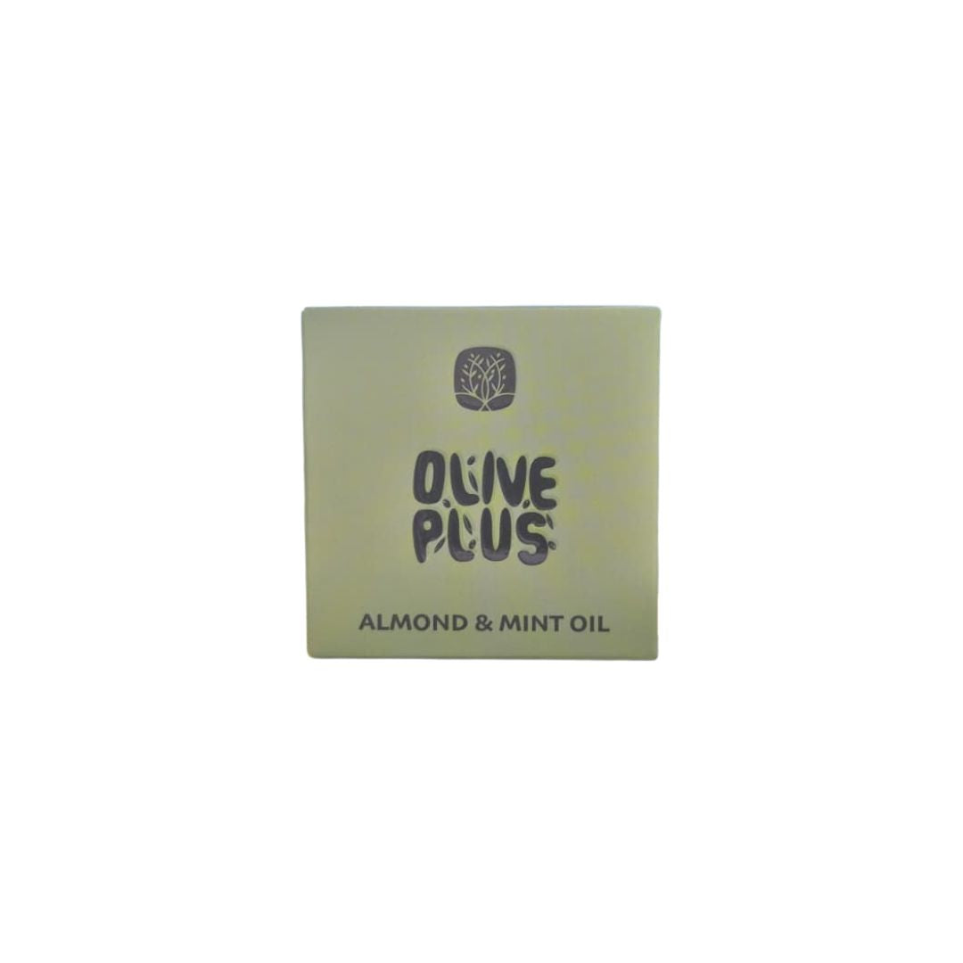 Olive Plus Almond and Mint Oil natural soap bar with sweet almond oil and mint essential oil handmade in Palestine 100g