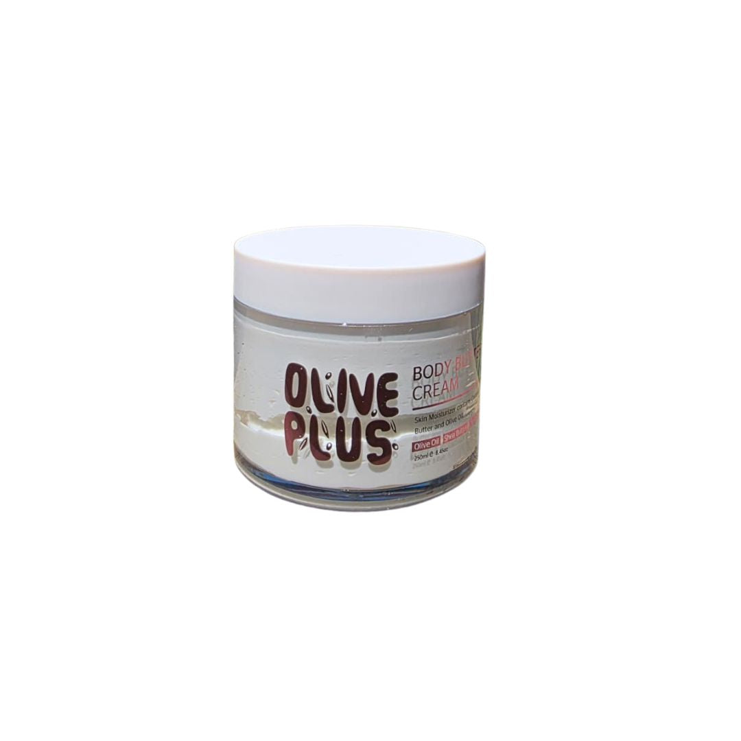Olive Plus Body Butter Cream with olive oil shea butter and coconut oil for deep and lasting skin moisture handcrafted in Palestine