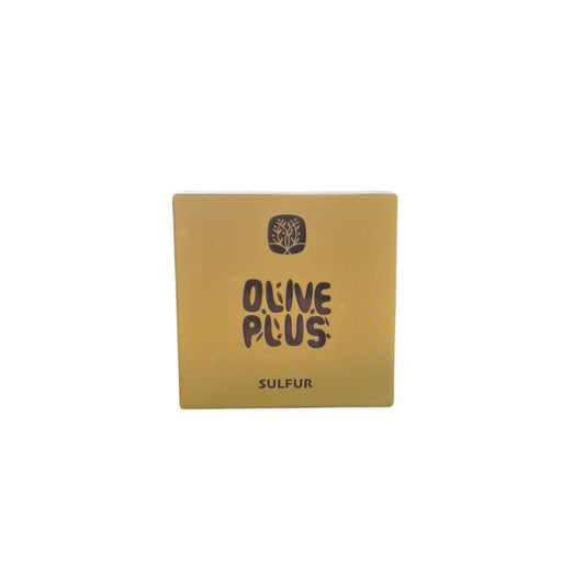 Olive Plus natural colloidal sulfur soap bar with virgin olive oil for oily and blemish-prone skin handmade in Palestine 100g