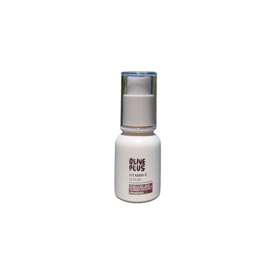 Olive Plus Vitamin C brightening face serum with sodium ascorbyl phosphate and hyaluronic acid handcrafted in Palestine