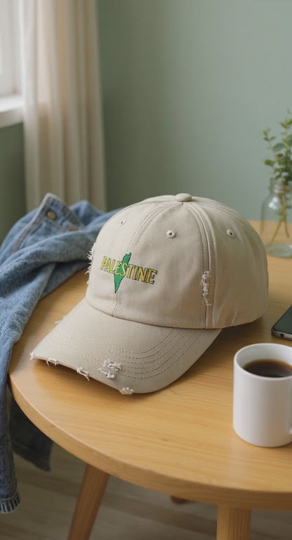 Distressed Hat - Palestine design