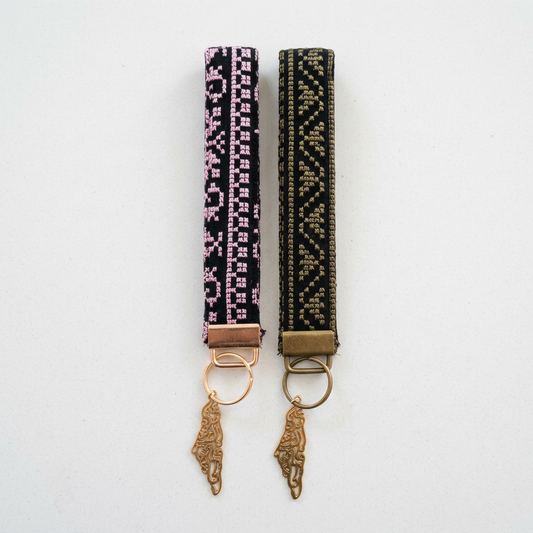 Tatreez Wristlet with Palestine Charm