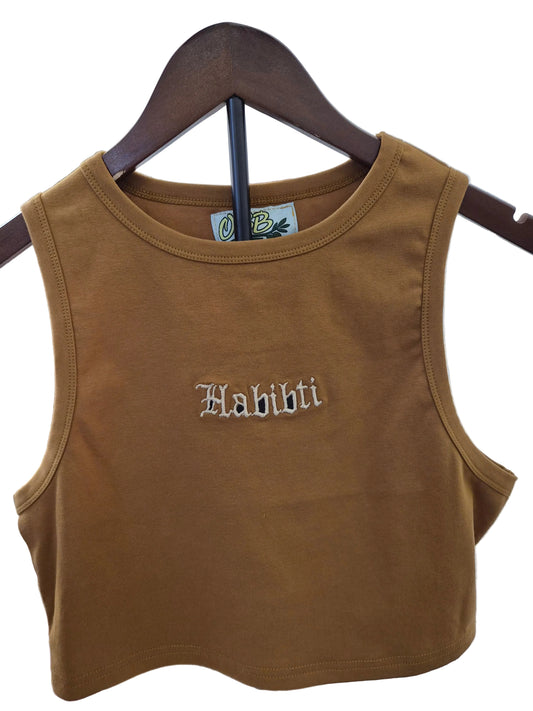 Habibti Crop Tank - Embroidered