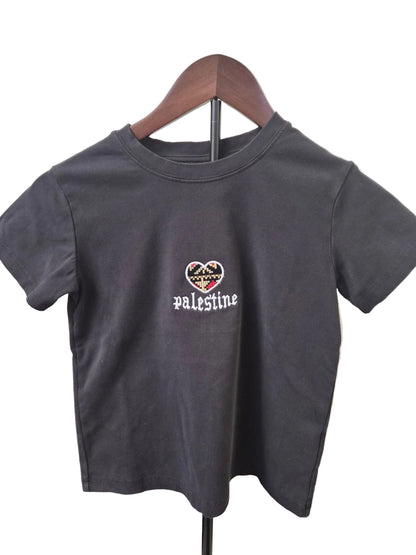 Tatreez Heart + Palestine embrodiery