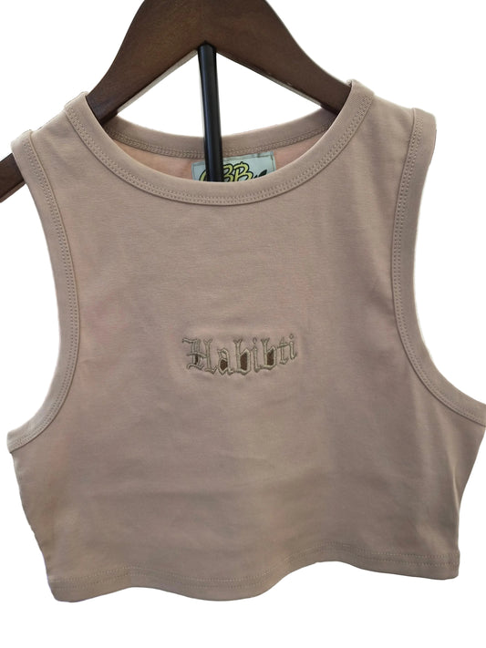Habibti Crop Tank - Embroidered